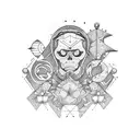 stoner stargazing  tattoo design idea