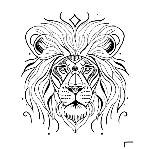 lion orixas yemanjah fine line "não mexe comigo, que eu não ando só" tattoo design idea