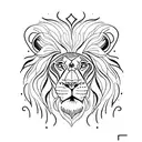 lion orixas yemanjah fine line "não mexe comigo, que eu não ando só" tattoo design idea