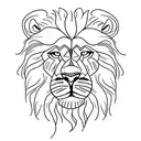 lion orixas yemanjah fine line "não mexe comigo, que eu não ando só" tattoo design idea