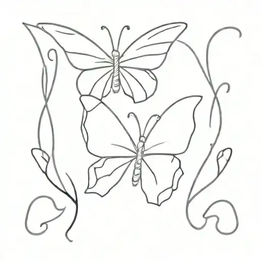 masculine butterfly  tattoo design idea