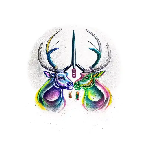 Taurus and Sagittarius combined tattoo tattoo design idea