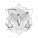  birds, acorn tattoo design idea