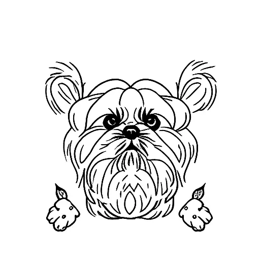 shih tzu tattoo design idea