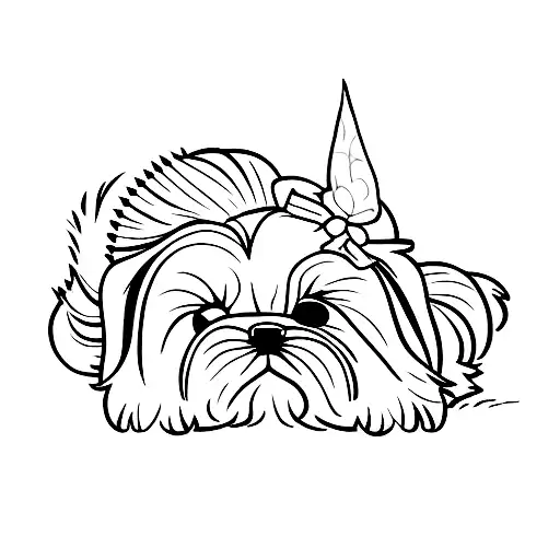 shih tzu tattoo design idea