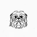 shih tzu tattoo design idea