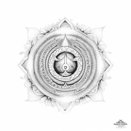 Dragon bouddha 7 chakras fleur de lotus  tattoo design idea