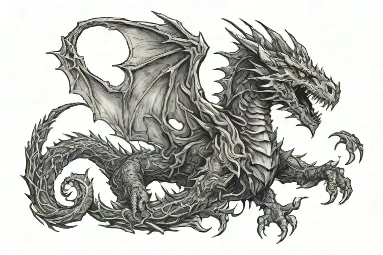 skyrim alduin paarthurnax tattoo design idea