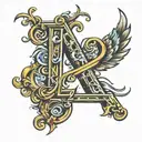 A T Z simple letters tattoo design idea