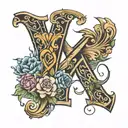 A T Z simple letters tattoo design idea