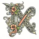 A T Z simple letters tattoo design idea