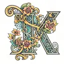 A T Z simple letters tattoo design idea