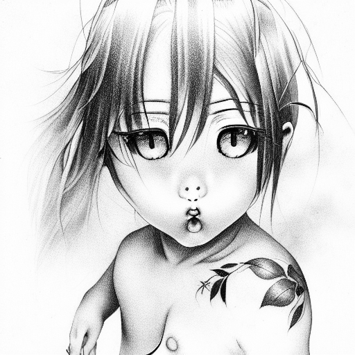 asian hentai child tattoo design idea