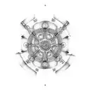 Romani wheel tattoo design idea