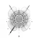 Romani wheel tattoo design idea