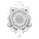 Romani wheel tattoo design idea