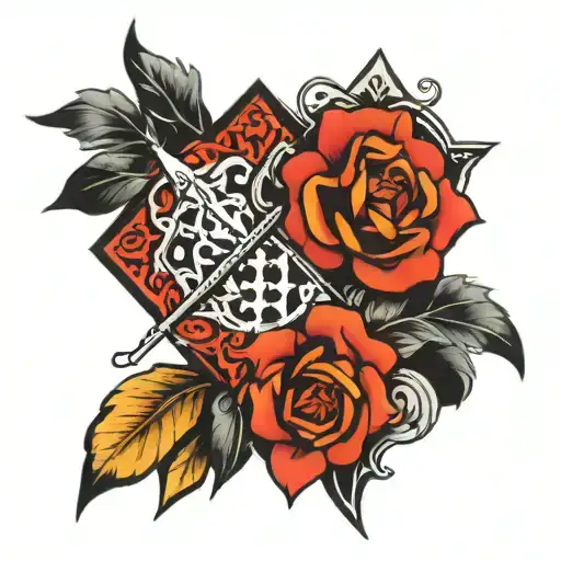 XX and AV overlapping each other tattoo design idea