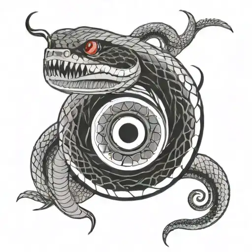 snake sharingan eyes tattoo design idea