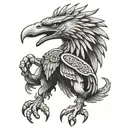 albanian eagle with skanderbeg tattoo design idea