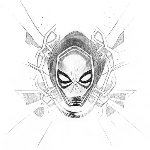 Black Widow Marvel tattoo design idea