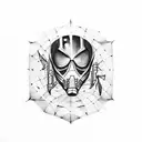 Black Widow Marvel tattoo design idea