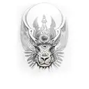 pastor alemán tattoo design idea