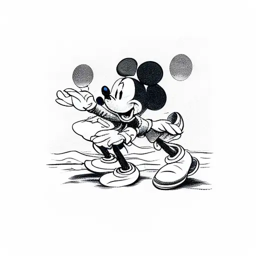 mickey mouse tattoo design idea