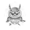 tacos de golfe com bola tattoo design idea