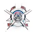 Thunder storm tattoo design idea