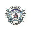 Thunder storm tattoo design idea