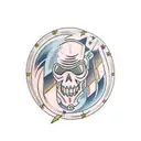 Thunder storm tattoo design idea