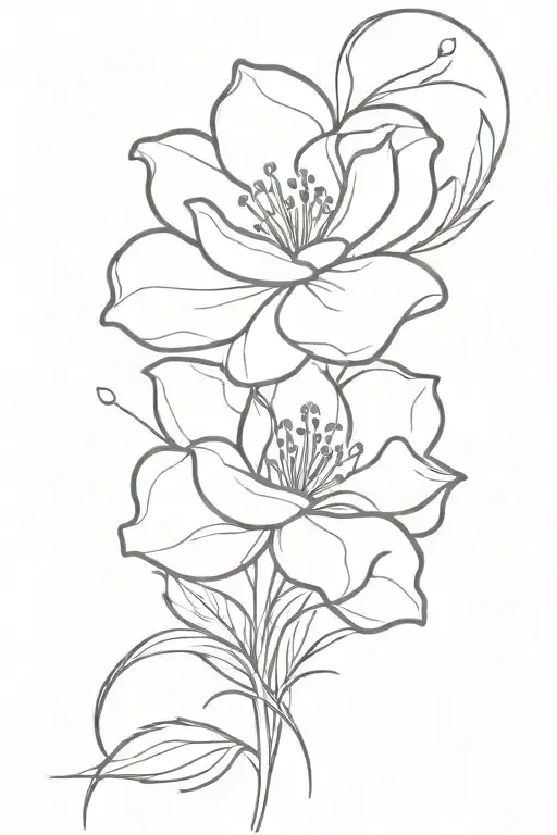birthday flowers wrapping tattoo design idea