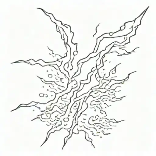 Illustration of a lightning bolt morphing into a jigsaw puzzle piece to represent the unique abilities of individuals with autism tattoo design idea