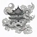 chinese charm tattoo design idea
