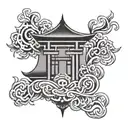 chinese charm tattoo design idea