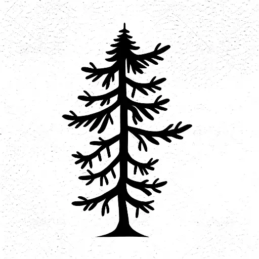 4 tall evergreen trees  tattoo design idea