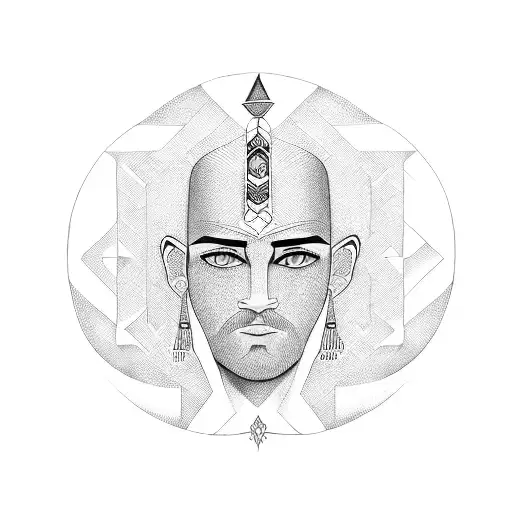 amazigh man tattoo design idea