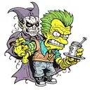 BART SIMPSON, george costanza, HEATH LEDGER JOKER DARK NIGHT tattoo design idea