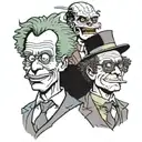 BART SIMPSON, george costanza, HEATH LEDGER JOKER tattoo design idea