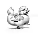 cartoon rubber duck   tattoo design idea