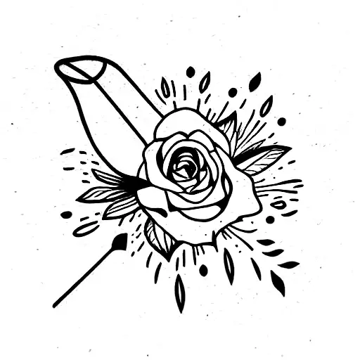 no rain no flowers tattoo design idea