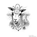 schizophrenic lamb tattoo design idea