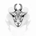 schizophrenic lamb tattoo design idea