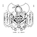 A tattoo design that combines elements of medicine and music tattoo design idea