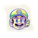 super mario rapper tattoo design idea