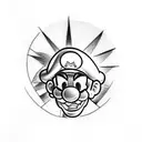super mario rapper tattoo design idea