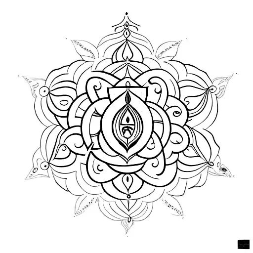 Shiv Mantra with Trishool tattoo design idea