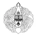 Shiv Mantra with Trishool tattoo design idea