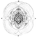 Shiv Mantra with Trishool tattoo design idea