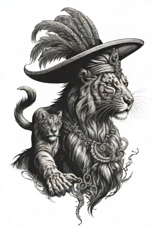 sikhs killing lion tattoo design idea